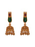 Gold Plated Traditional Green Nagapadam Necklace Jewellery Set