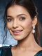 Silver Plated Zercon studded Minimal delicate Floral drop Earringa