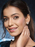 Gold Plated Ad Studded Heart Shaped Minimal Studds Earrings