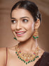 Gold Plated Jadau Divine Radha Krishna Temple Necklace Jewellery Set