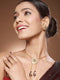 Gold Plated Amethyst AD Studded Lion Motif Designer Chain & Necklace Jewellery Set