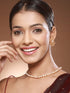 Gold Plated Pearl Beaded Minimal Dailywear Necklace Jewellery Set