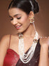 Nav Ratan Kundan Studded Pearl Beaded Haram Layered Royal Jewellery Set