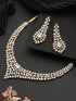 Gold Toned White CZ Studded designer Jewellery Set