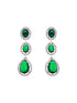 Silver Plated green CZ Studded Luxe Jewellery Set