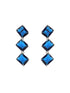 Silver Plated Blue CZ studded Minimal Jewellery Set