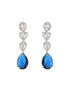 Silver Plated Pear Shaped CZ Studded luxe Minimal jewellery Set