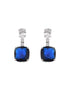 White Rhodium Blue CZ Studded Luxe Statement Jewellery Set
