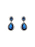 Silver Plated Blue CZ Studded Minimal Luxe Jewellery Set