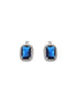 Silver Plated Blue CZ Studded StatementJewellery Set