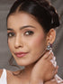 Silver Toned Crystal Studded Bird Shaped Minimal dailywear Earrings