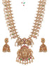 Gold Mango Pearl Drops Temple Lakshmi Devi Haram Necklace Jewellery Set