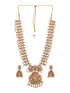 Gold Mango Pearl Drops Temple Lakshmi Devi Haram Necklace Jewellery Set