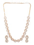 Gold Plated Kundan Polki Geometric Necklace Jewellery Set