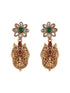 Gold Plated CZ Peacock Coin Temple Jewellery Set