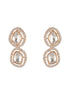Gold Plated Kundan Polki Geometric Necklace Jewellery Set
