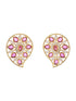Gold Plated Red Kemp Mango Minimal Studds Earrings