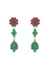 Yellow stone studded Drop Earrings