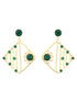 Yellow stone studded STUDD Earrings
