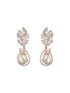 Rose Gold Plated Pearl Beaded Designer Luxe Earrings