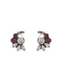 Silver Toned Crystal Studded Bird Shaped Minimal dailywear Earrings