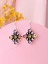 Silver plated Multi CZ Statement Minimal Officewear Hook Earring