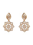 Gold Plated CZ Studded Floral Locket Jewellery Set