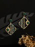 Yellow stone studded STUDD Earrings