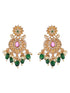 Gold Plated Pearl Mala Haram Floral Necklace Jewellery Set