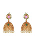 Gold plated Zircon Studded Peacock Motif Choker Jewellery Set
