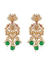 Gold Toned Pearl Mala Peacock Haram Necklace Jewellery Set