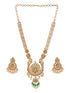 Gold Plated Zircon Studded Lakshmi Ji Necklace Jewellery set
