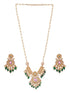 Gold Plated Pearl Mala Haram Floral Necklace Jewellery Set