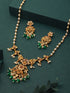 Gold Plated Pearl Mala Haram Floral Necklace Jewellery Set
