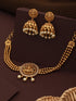 Gold Plated Zircon Studded Goddess Figure Choker Jewellery Set