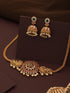 Gold Plated CZ Studded Floral Peacock Choker Jewellery Set