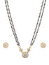 Gold Toned Solitaire AD Minimal Mangalsutra Jewellery Set