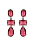 Silver Toned Red Ruby Designer Patywear Necklace Jewellery Set