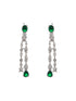 Silver Plated Green AD Multilayered Luxe Bridal Jewellery Set