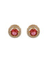 Gold Toned Ruby Red AD Minimal Mangalsutra Jewellery Set