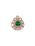 Gold Polish Green Polki Kundan Designer Adjustable Engagement Finger Ring