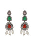 Silver Toned Multicolored Kundan & Pearl Beaded Designer Jewellery Set