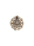 Black Gold Plated AD Kundan Peacock Finger Ring