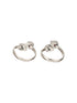 Set of 2 Silver Toned Red & Green Stone Studded Adjustable Toe Ring