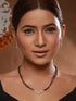 Gold-Plated-Zircon-Studded-Black-Bead-Mangalsutra-Chain-Minimal-solitaire-Jewellery-Set