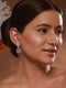 Silver Plated Zircon Studded Quirky Luxe Dropdown Earrings