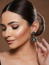 Black Designer Handpainted Jhumka Earrings