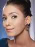 Black & Red AD Studded Designer Minimal Hoop Earring