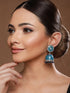 Blue Enamelled Handcrafted Jhumka Earrings