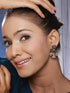 Black Enamelled White AD Studded Minimal Designer Chandbali Earring